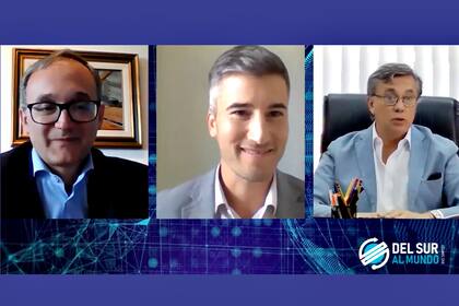 Gustavo Idígoras (Ciara-CEC), Agustín Tejeda (Bolsa de Cereales de Buenos Aires) y Manuel Otero (IICA)