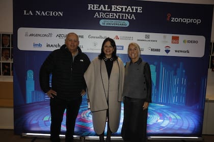 Gustavo Iglesias (Nordelta Real Estate), Alejandra Covello (Covello Propiedades) y Gabriela Iglesias (Nordelta Real Estate)