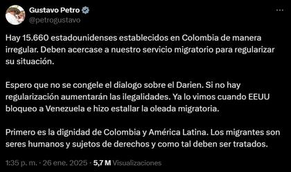 Gustavo Petro responde a las sanciones implementadas por el gobierno de Donald Trump