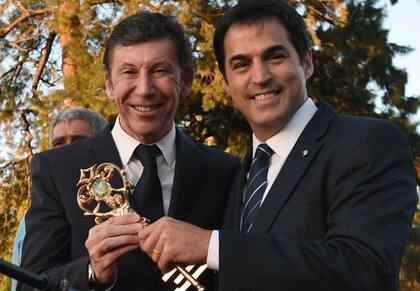 Gustavo Posse y Ramón Lanús, en el cambio de mando de diciembre pasado