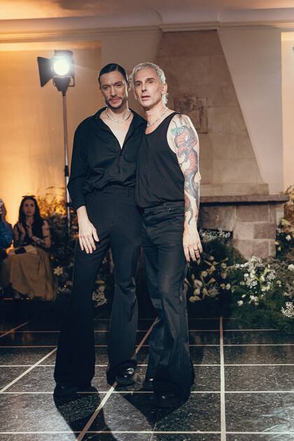 Gustavo Pucheta y Fabián Paz en su atelier