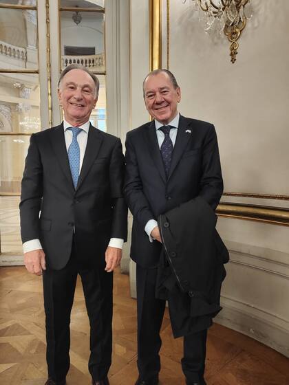 Gustavo Weiss, presidente de la Cámara Argentina de la Cosntrucción, y Mario Montoto, presidente de la Camara de Comercio Argentino Israelí