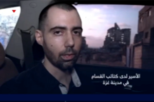 Guy Gilboa-Dalal, en el video difundido por Hamas