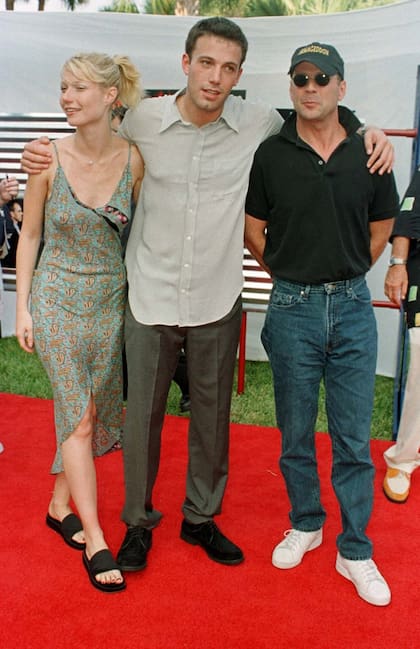 Gwyneth Paltrow junto a Ben Affleck y Bruce Willis