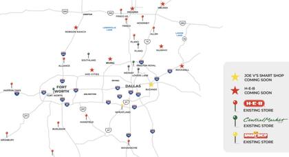 H-E-B cuenta con otras tiendas en el estado de Texas y alrededores