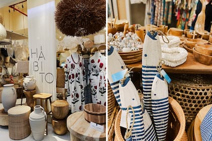 Hábito y Ubud, dos tiendas para hacer una pasada rápida por el shopping y ver artesanías brasileñas de buen diseño y calidad.