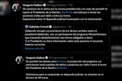 Habló el abogado de Alberto Fernández (Captura Twitter)