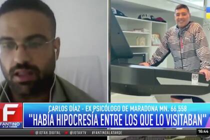Habló el psicólogo de Diego Maradona y dijo que le dolió ver que Diego después de la internación se fuera a vivir con los empleados