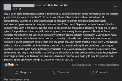 Habló la mujer del video que involucra al intendente de Concordi: “Lo admiro y me parece muy buena persona”