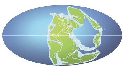 Hace 258 millones de años, el supercontinente llamado Pangea no se había dividido aún entre Laurasia, al norte, y Gondwana al sur.