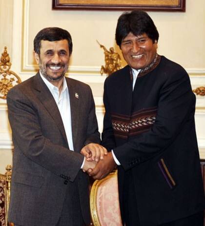 Evo Morales y Mahmud Ahmadinejad.