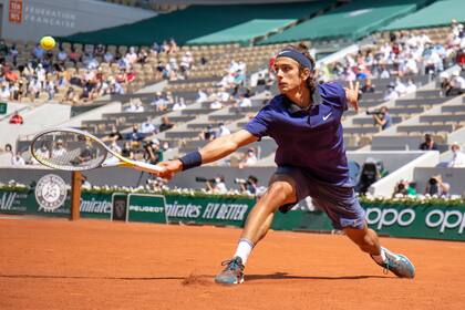 Hace unos días, Lorenzo Musetti en el Philippe-Chatrier, durante su caída en la cuarta ronda ante Novak Djokovic. 