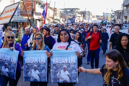 "Hagan Lío", la recomendación de Francisco para los jóvenes en la Jornada Mundial de la Juventud de Río de Janeiro en 2013, fue una de las frases que más se leyó esta tarde