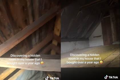 Hallaron un ático al atravesar la puerta secreta