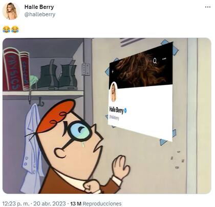 Halle Berry publicó un meme para burlarse de su falta de verificación