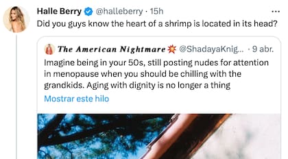 Hally Berry le contestó a un hater que criticó la postal