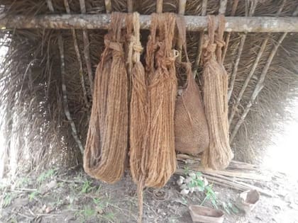 Hamacas de la comunidad Massaco. Pueden medir dos metros