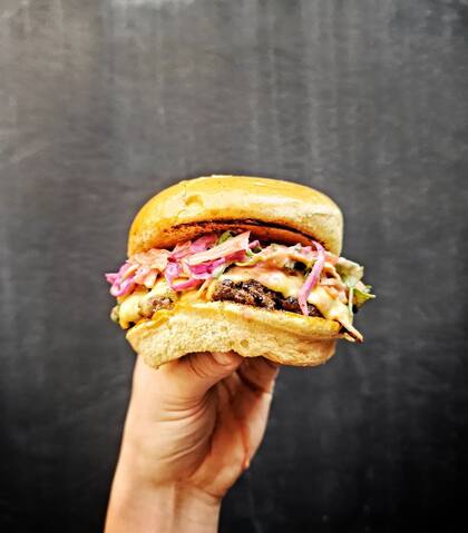 Hamburguesa al mejor estilo coreano