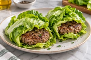 Hamburguesas caseras en pan de lechuga