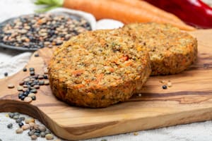 Hamburguesas de avena, zanahoria y lentejas