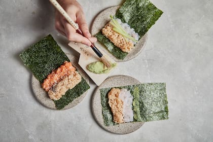 Hand rolls de Norimōto, que vuelve a instalar su barra