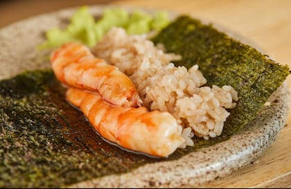 Handroll de langostinos