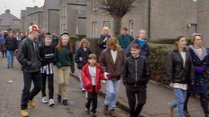 Haney lideró a los manifestantes contra un pedófilo en la finca Raploch