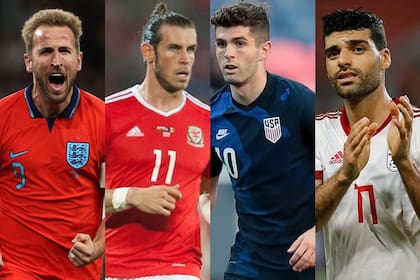Harry Kane, Gareth Bale, Christian Pulisic y Mehdi Taremi; las figuras de las selecciones del grupo B del Mundial