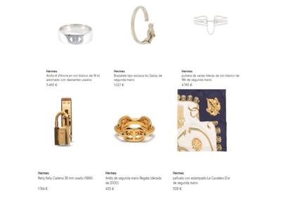 Hasta el accesorio más sencillo puede costar 500 euros en Hermès. Captura: Farfetch