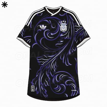 Hasta el momento la AFA no confirmó que este sea el diseño que el equipo use en la Copa del Mundo 2026 (Foto: X @opaleak)