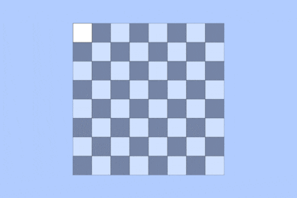 Hay 64 cuadrados de 1 (8 filas x 8 columnas)