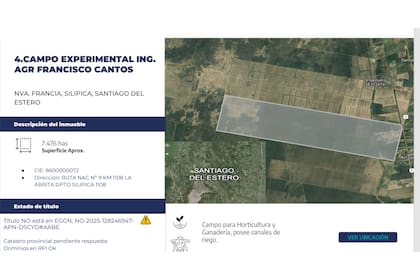 Hay 7476 hectáreas pertenecientes a la Estación Experimental de Santiago del Estero