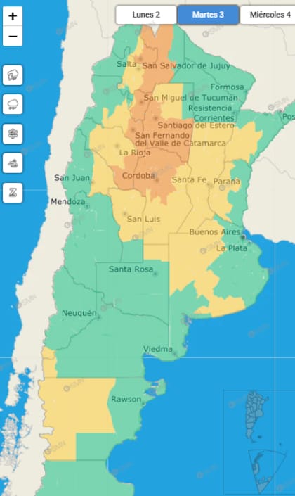 Hay alerta amarilla y naranja por tormentas para este martes 3 de marzo