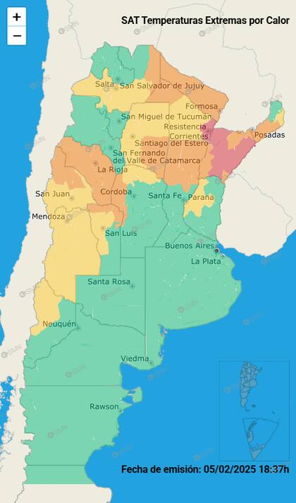 Hay alertas por calor en la mayor parte del norte del país.