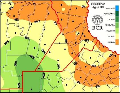 Hay amplias zonas con nulas reservas de humedad