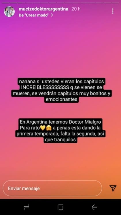 "Hay Doctor Milagro para rato", prometieron los fans que siguen la novela de Turquía.