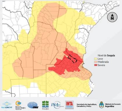 Hay más de 140 millones de hectáreas entre agricultura, ganadería y forestación con sequía