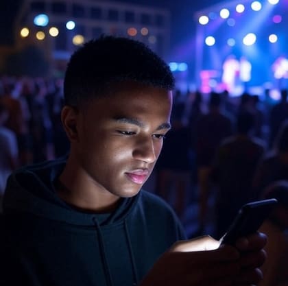 Hay que seguir ciertas recomendaciones para cuidar el celular en recitales (Foto: Grok)