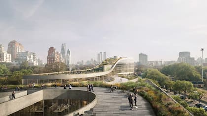 Hay un paseo abierto al público para caminar en el último piso con vista al Hipódromo y al Campo de Polo