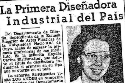 Haydée Strittmatter fue la primera diseñadora del país