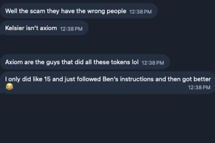 Hayden Davis apunta a Benjamin Chow y Axiom en un supuesto chat que analiza la justicia de EE.UU