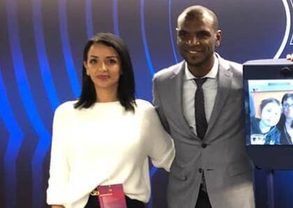 Hayet y Eric Abidal, juntos en un evento de la Abidal Foundation
