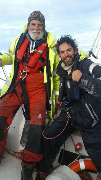 Héctor Casenave y Manuel Benzi, dos de los tripulantes