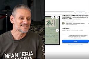 Es veterano de Malvinas y encontró una carta suya que escribió en plena guerra en una subasta