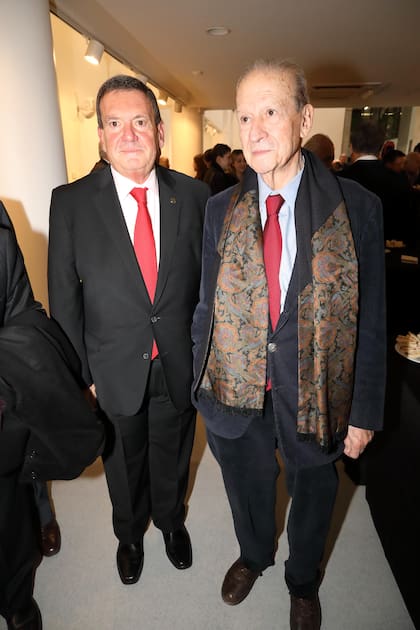 Héctor Masoero, presidente y rector honorario de la Fundación UADE, y el empresario Enrique Pescarmona