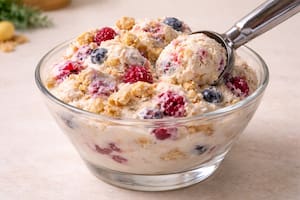 Helado casero de cheesecake