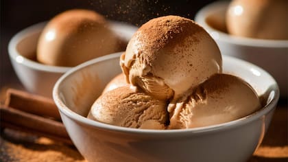 Helado casero de dulce de leche