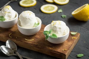 Helado de limón al agua