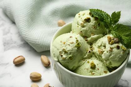 Helado de pistacho. Archivo La Nación.