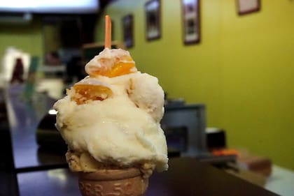 Helado de quinotos al whisky